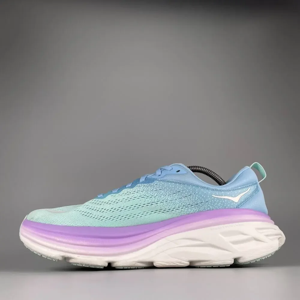 Women's 11 Men's 9.5 Hoka One One Bondi 8 Airy Blue Sunlit Ocean Running Sneaker